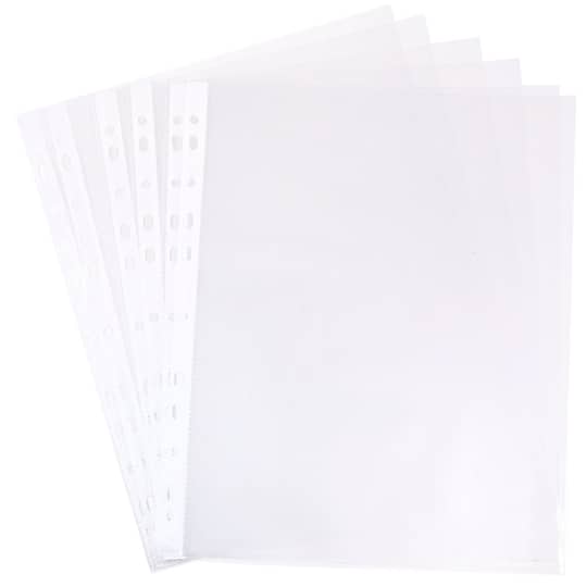 50 Pack Sheet Protectors, 11 Hole Sheet Protectors For 2, 3, 4 Ring Binder,  Clear Page Protectors, Plastic Sleeves Heavy Duty, Photo Sleeves Letter Si